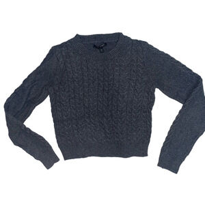 Womens gray textured Banana Republic crewneck sweater size XS